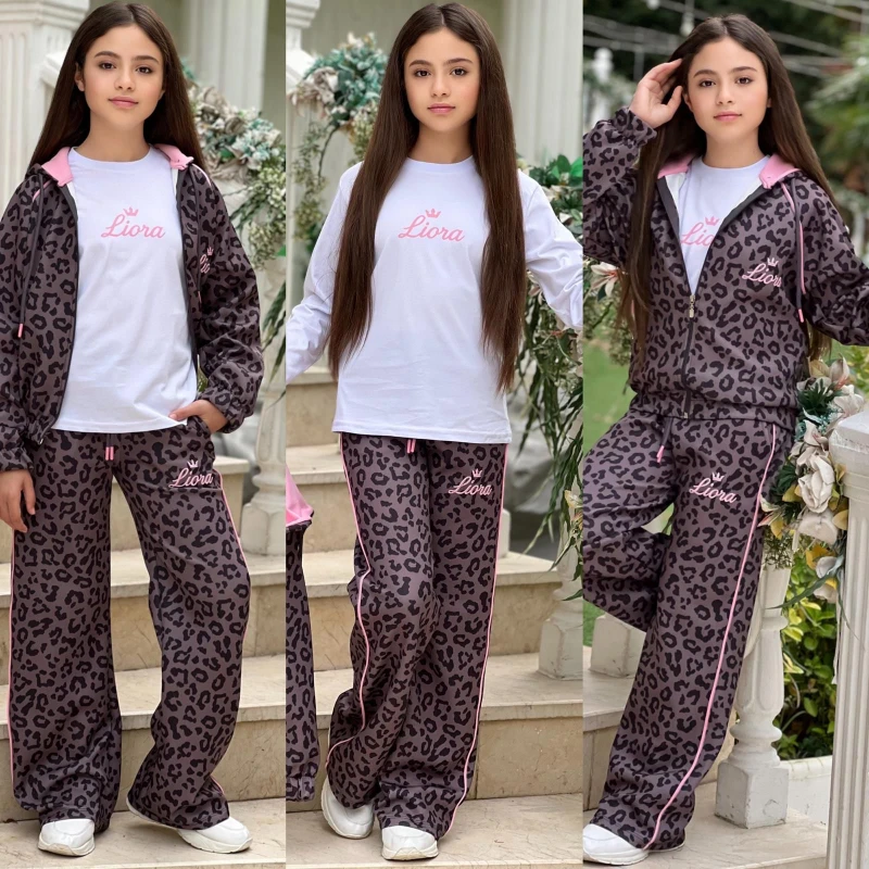 Leoparlı 3 lü kombin 