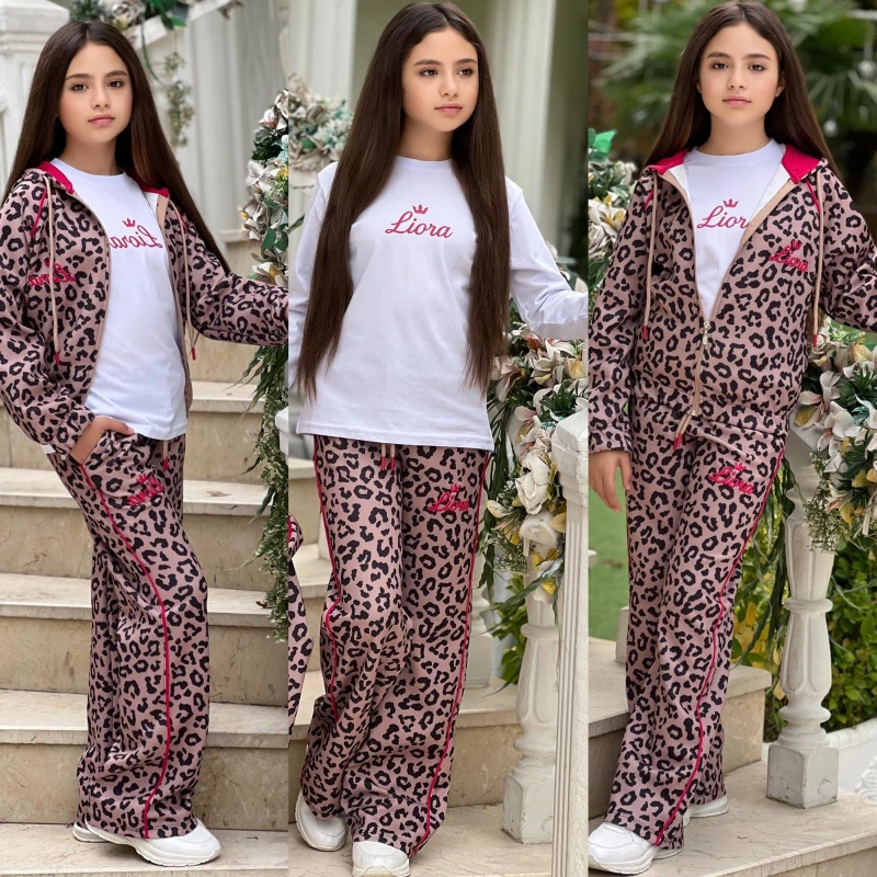 Leoparlı 3 lü kombin 