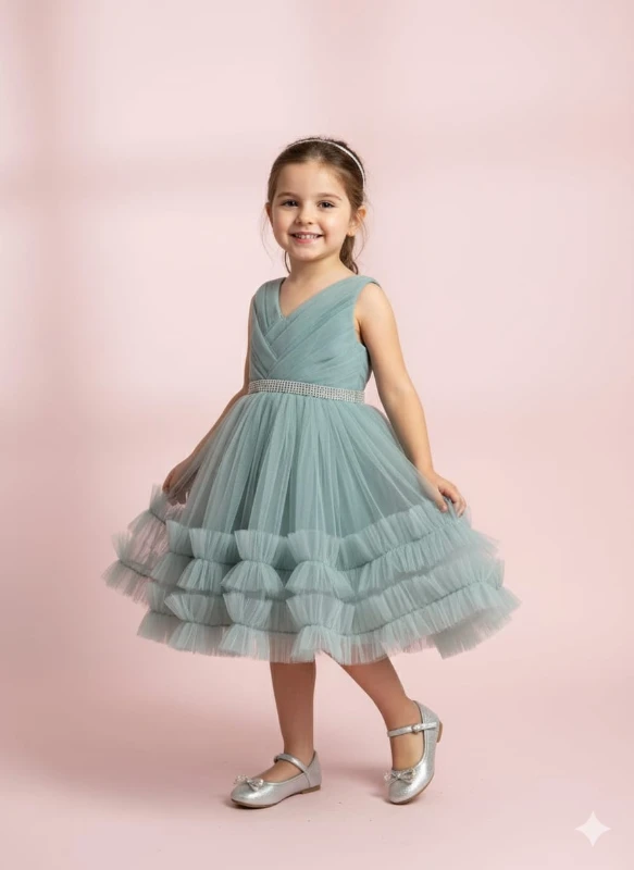 Arkası fiyonk detaylı incili abiye