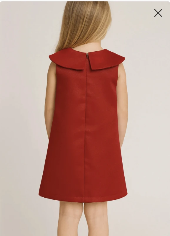 Yakası fiyonklu elbise 