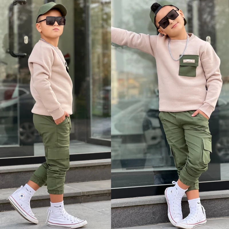 Şapkalı 3 lü erkek takım 