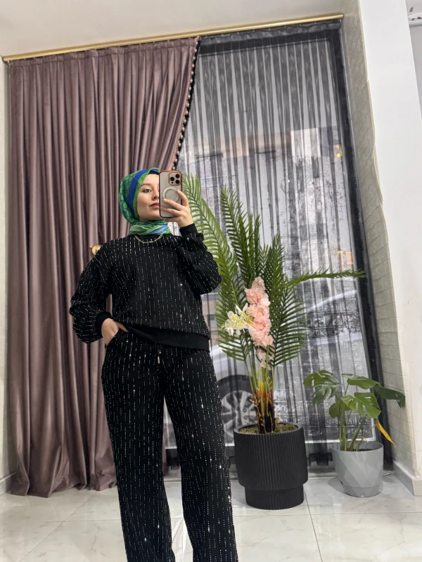 Oysho kumaş taşlı takım 