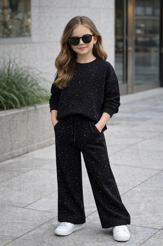 Oysho taş işlemeli ikili kız takım 