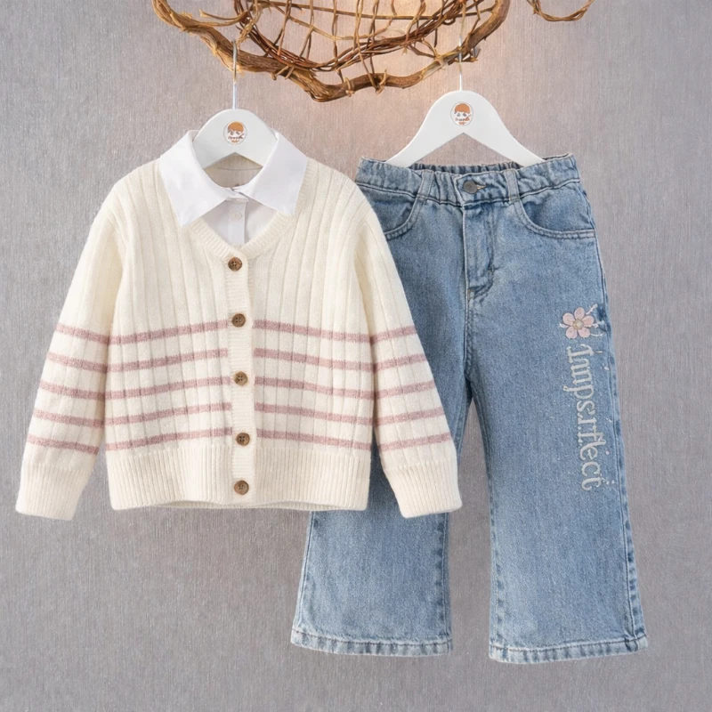 Triko hırkalı 3 lü takım 