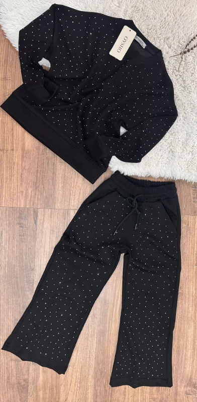 Oysho taş işlemeli ikili kız takım 