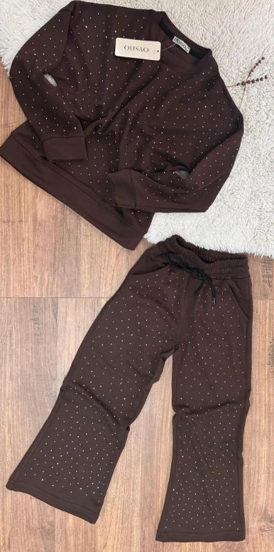 Oysho taş işlemeli ikili kız takım 