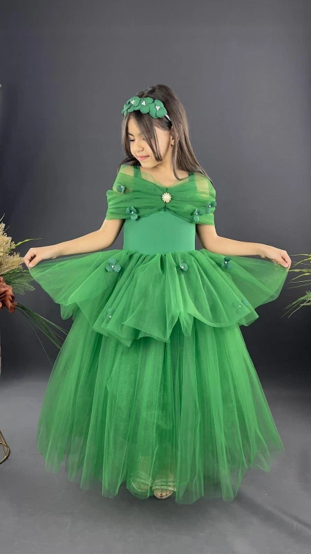 paris model pembe çocuk abiye