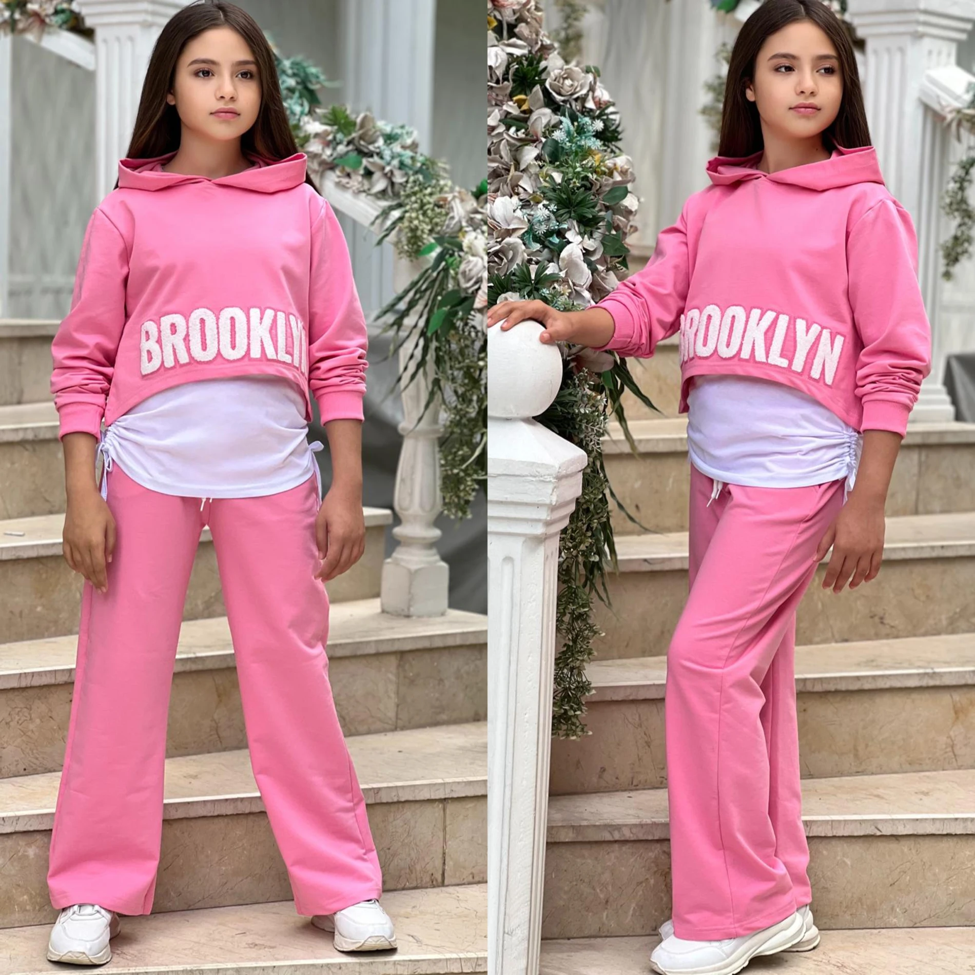 3 lü kız eşofman takım