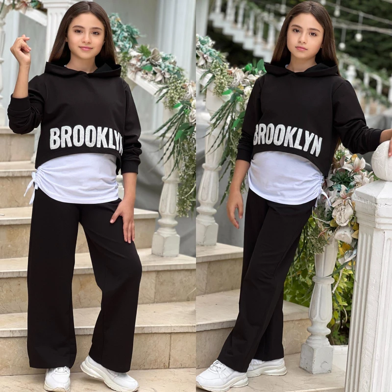 3 lü kız eşofman takım