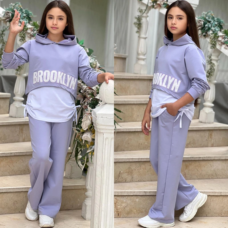 3 lü kız eşofman takım