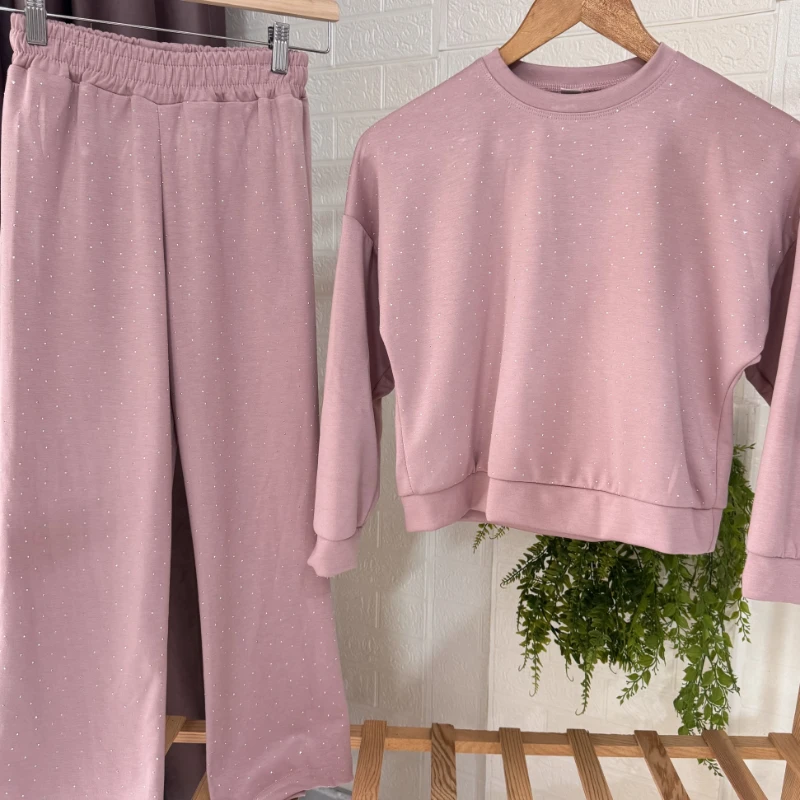 Taşlı kız eşofman takım 