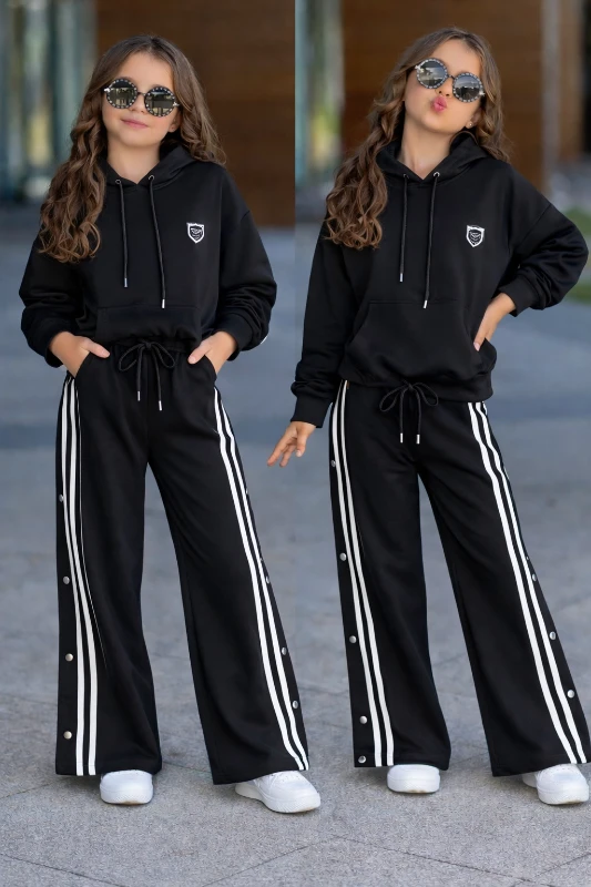 Kapşonlu garson kız takım 