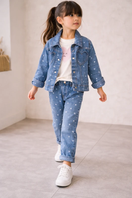 Kalpl baskılı kot 3 lü takım 