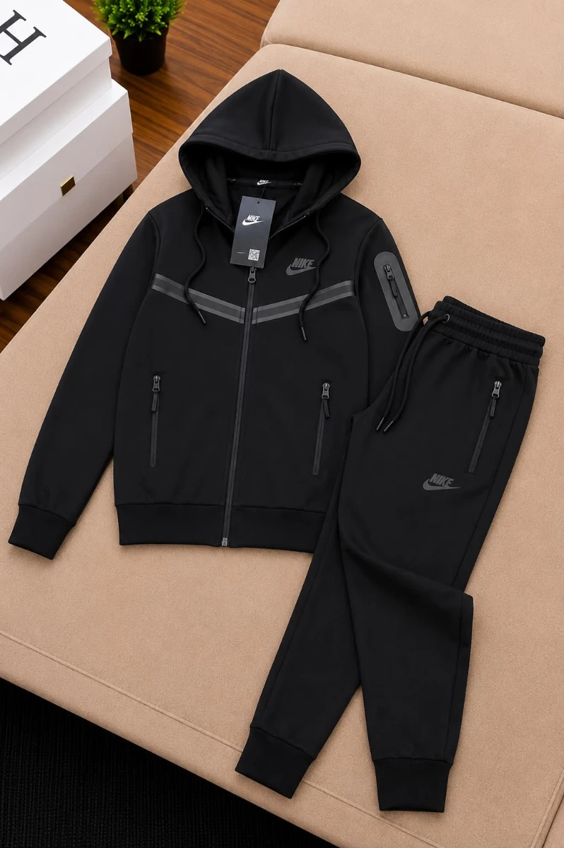Kapşonlu dalgıç eşofman takım 
