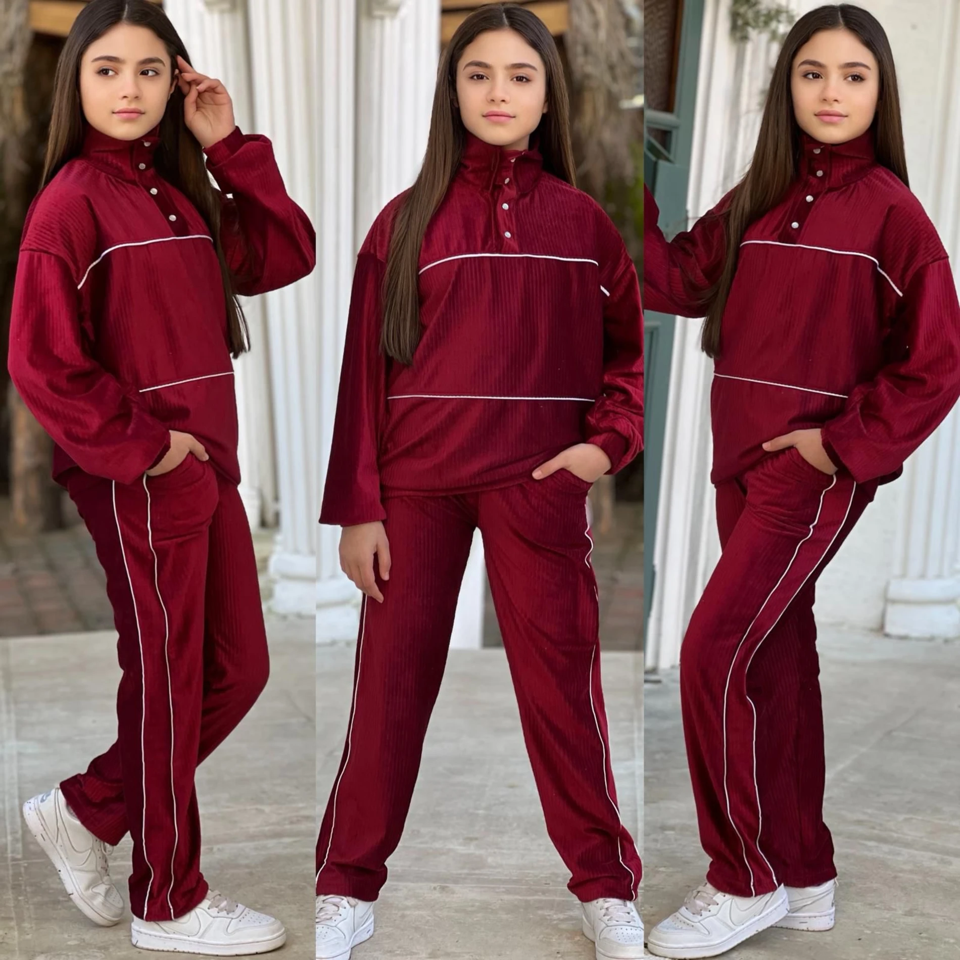 Kadife likralı 2 li takım 