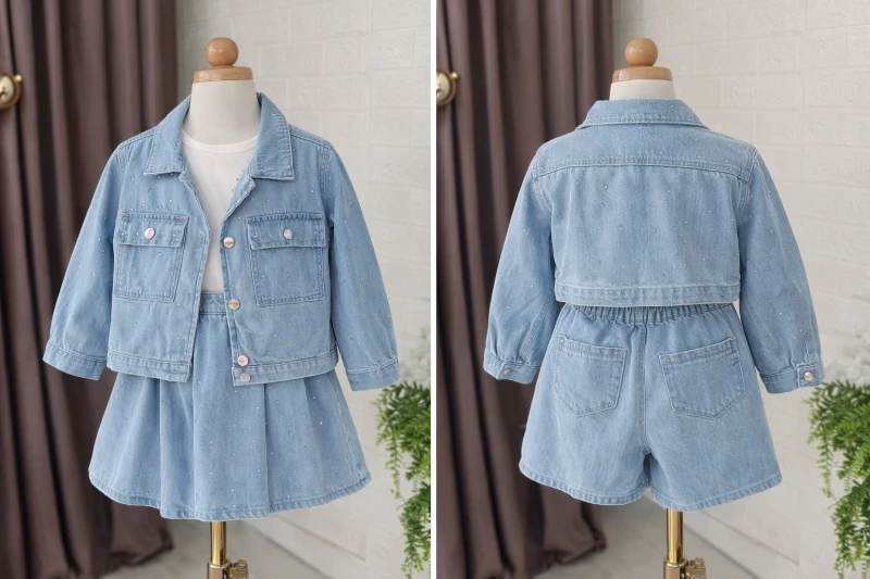 Kot şortlu 3 lü takım 