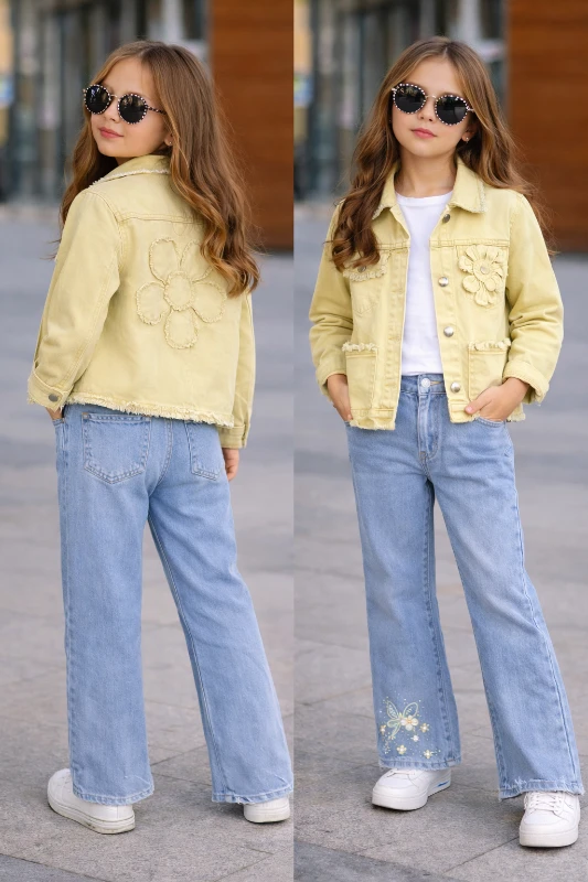 Renkli kot ceket 3 lü takım