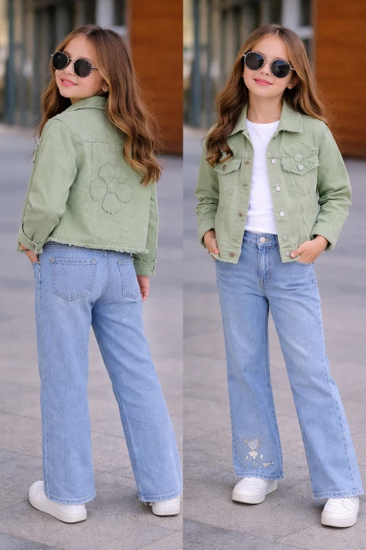 Renkli kot ceket 3 lü takım