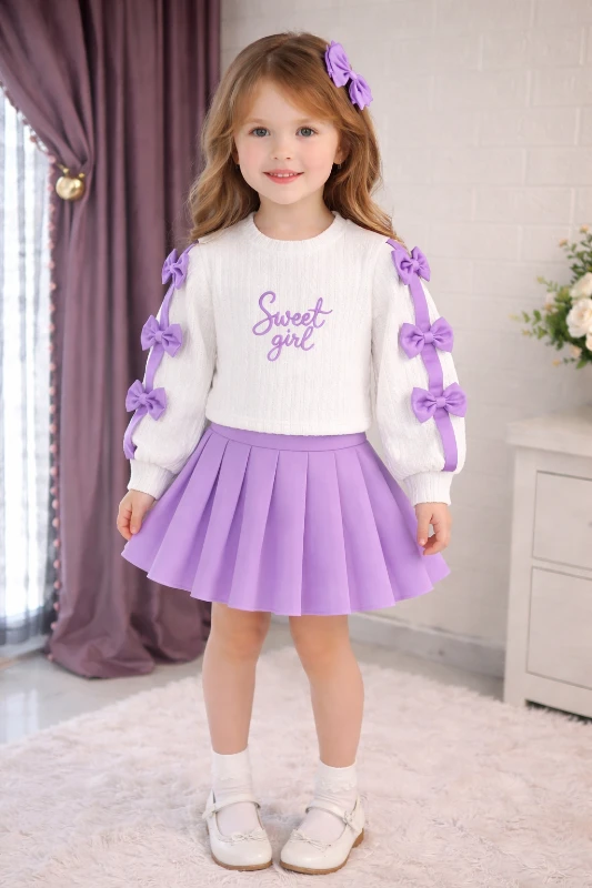 Fiyonklu etekl ikili kız takım 