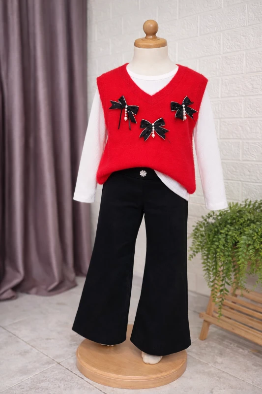 Angora süveterli 3 lü takım