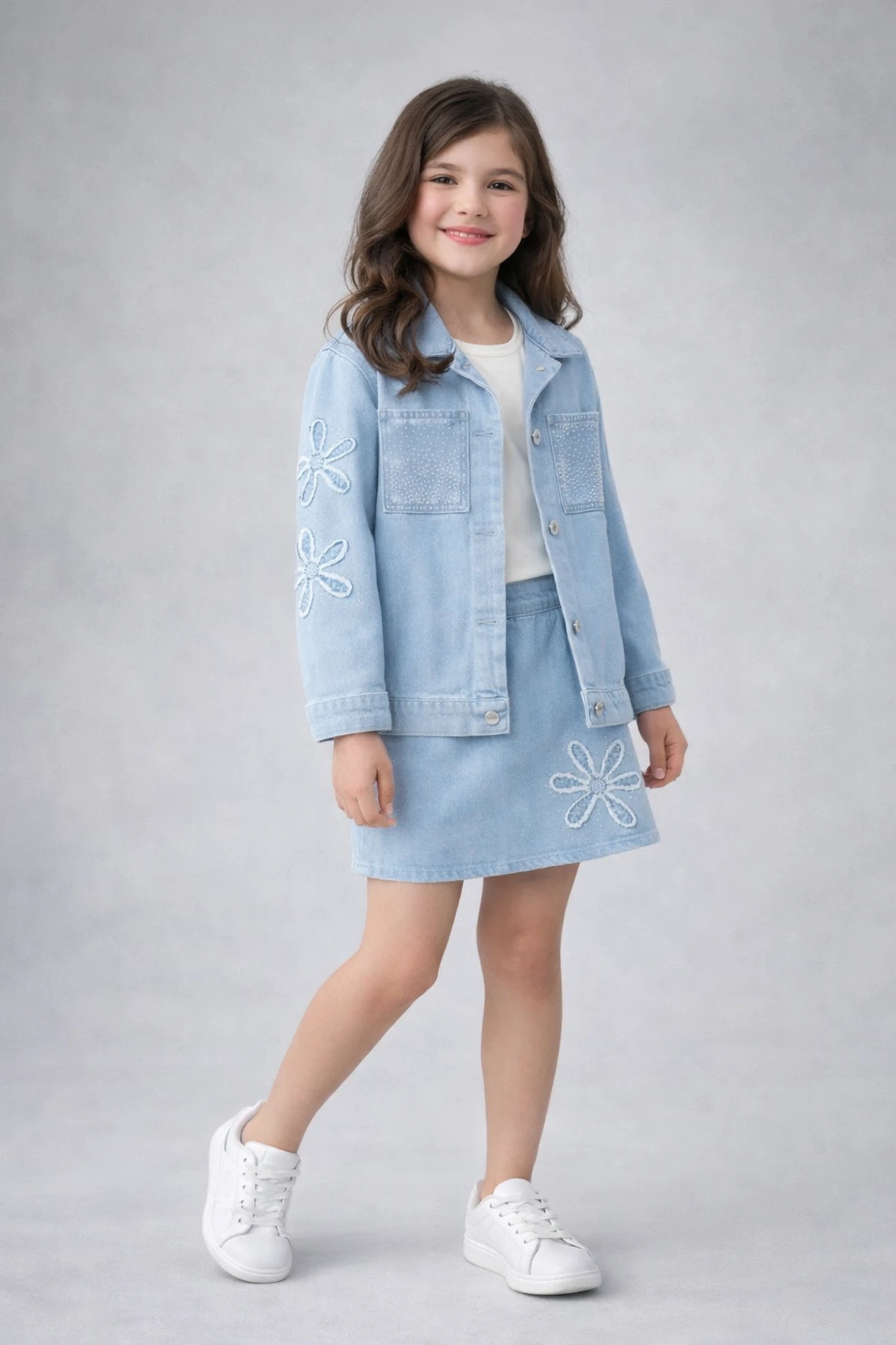 Şort etekli kotlu takım 