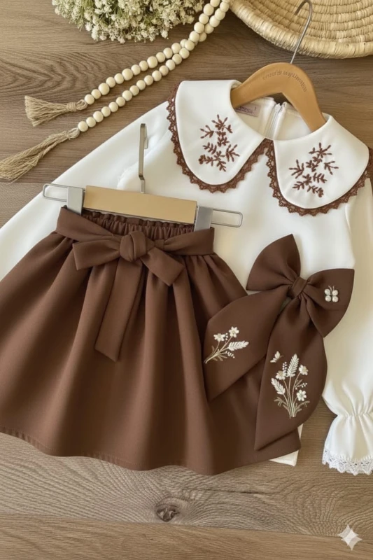 Nakışlı etekli takım