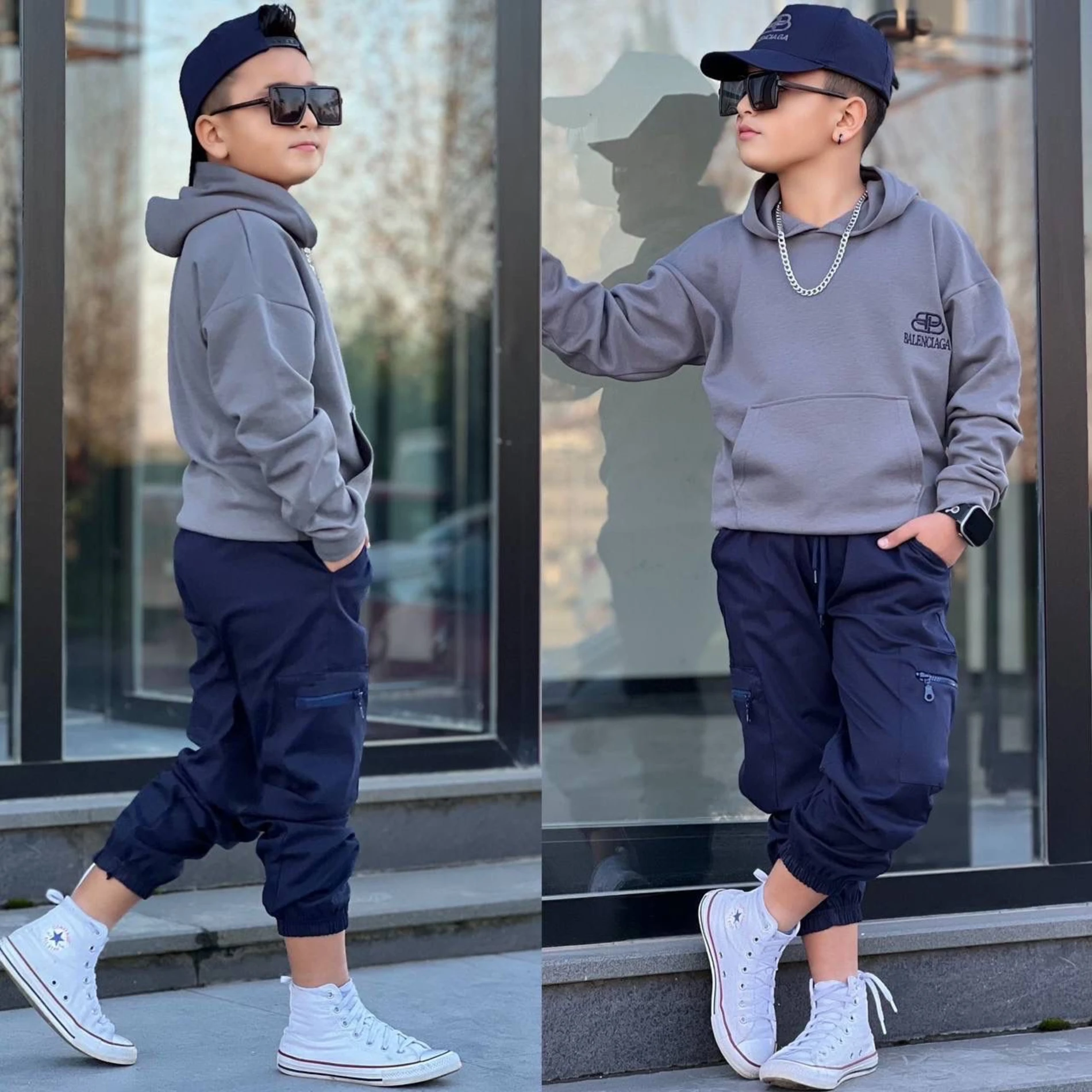 Şapkalı 3 lü kombin 