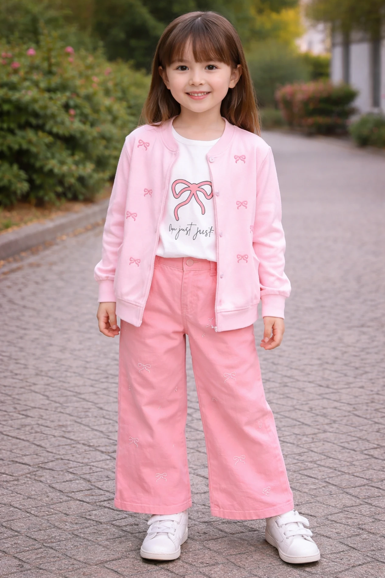 Fiyonklu Hırkalı 3 lü kombin 