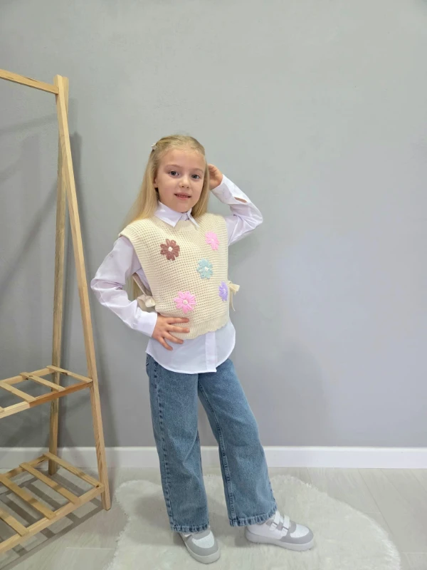 Triko süveterli 3 lü takım 