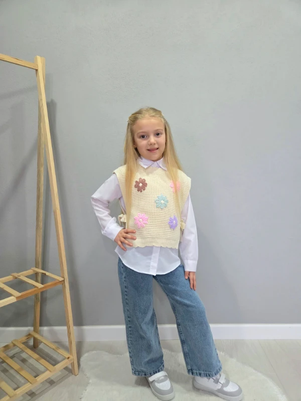 Triko süveterli 3 lü takım 