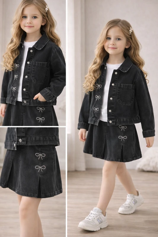 Fiyonklu etekli kız takım