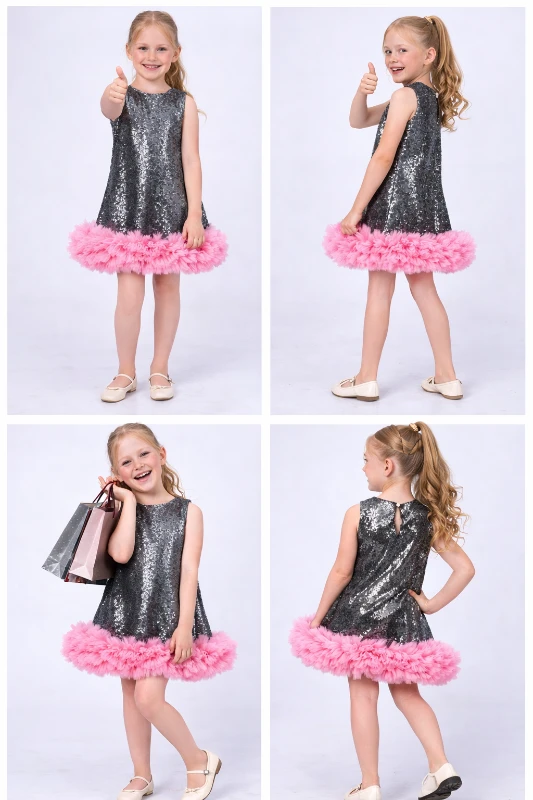 Payetli tütülü abiye elbise