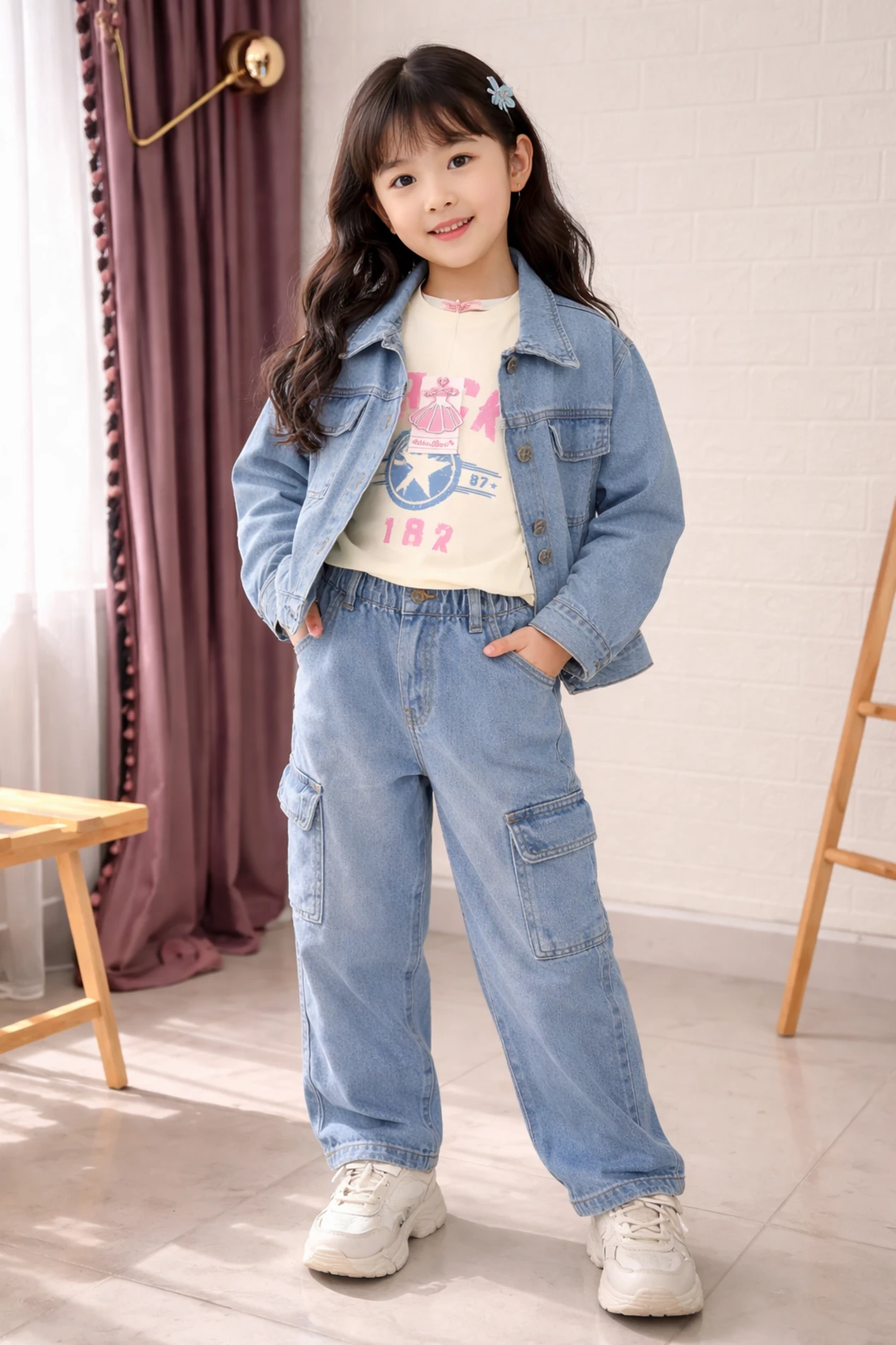 Likralı kot 3 lü takım 