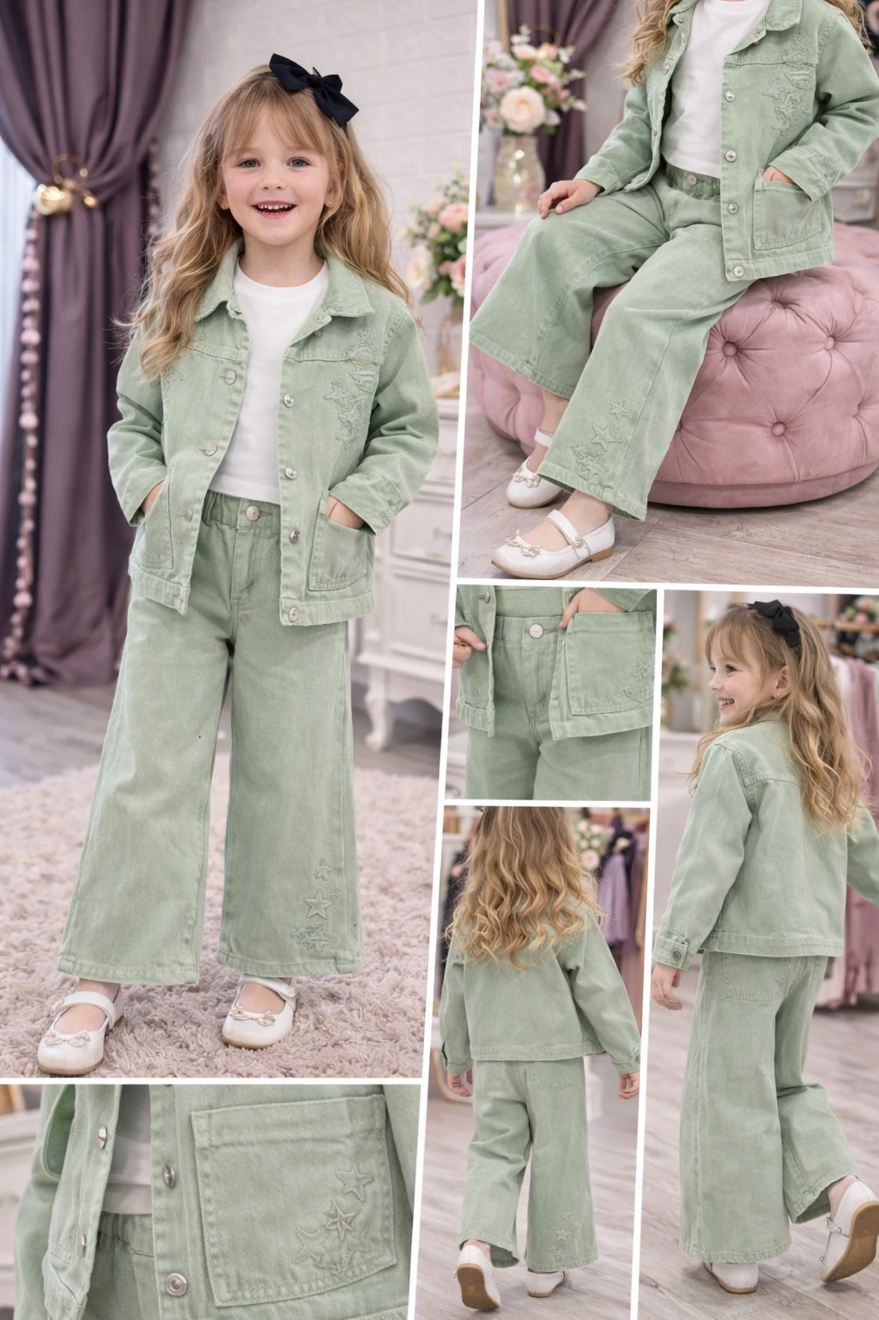 Yeşil kotlu 3 lü takım 