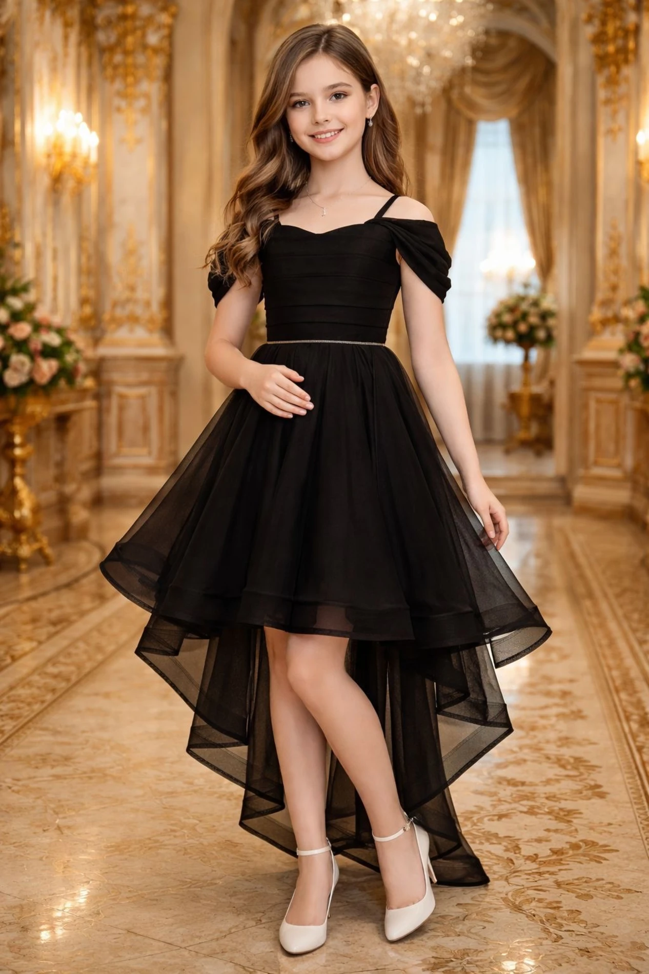 Önü kısa arkası uzun prenses abiye 