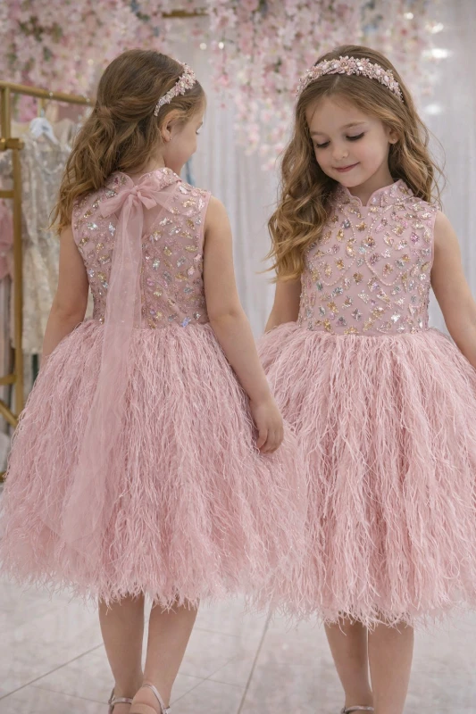 Püsküllü etekli taşlı abiye 