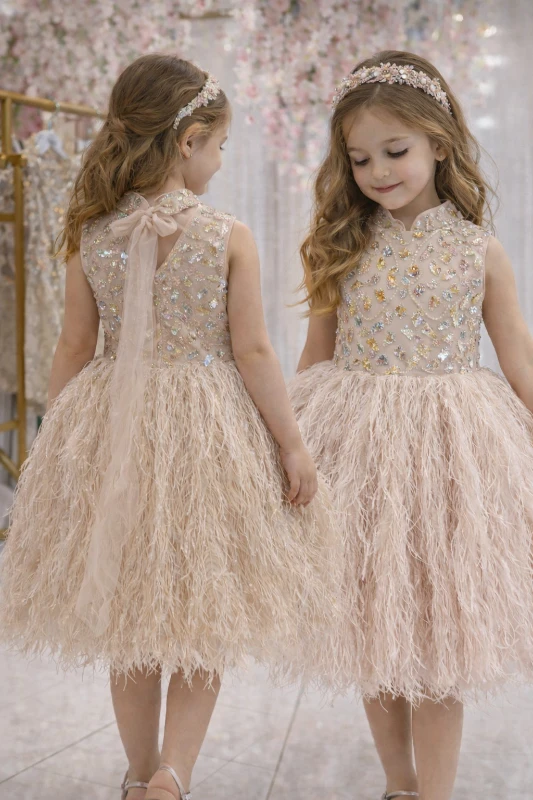 Püsküllü etekli taşlı abiye 